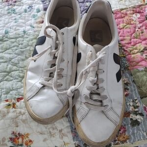 VEJA Womans White and  Black Sneakers